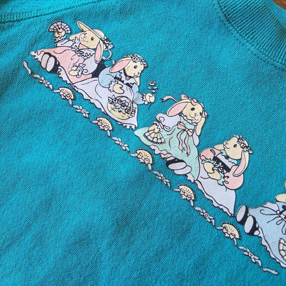 Sturdy Sweats by Lee‎ small Vintage Bunny Rabbit Graphic Crewneck Sweatshirt - Picture 6 of 6